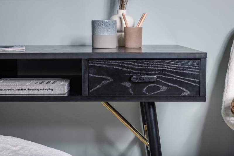 Gold Skrivbord 110 cm - Svart - Möbler - Bord & matgrupp - Kontorsbord - Datorbord