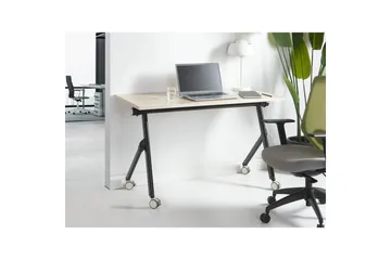 Hopfällbart skrivbord Bendi Ljus trä/svart, 120x60x75 cm - Ljus trä/svart, 120x60x75 cm - Möbler - Bord & matgrupp - Kontorsbord - Skrivbord