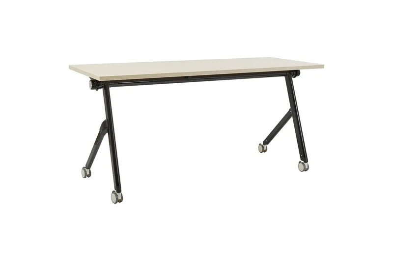 Hopfällbart skrivbord Bendi Ljus trä/svart, 160x60x75 cm, Ljus trä/svart, 160x60x75 cm