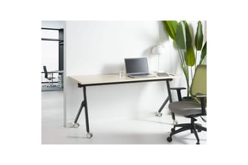 Hopfällbart skrivbord Bendi Ljus trä/svart, 160x60x75 cm - Ljus trä/svart, 160x60x75 cm - Möbler - Bord & matgrupp - Kontorsbord - Skrivbord