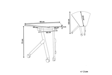 Hopfällbart skrivbord Bendi Vit, 90x64x75 cm - Vit, 90x64x75 cm - Möbler - Bord & matgrupp - Kontorsbord - Skrivbord