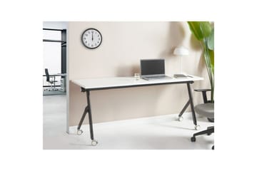 Hopfällbart skrivbord Bendi Vit/Svart, 180x60x75 cm - Vit/Svart, 180x60x75 cm - Möbler - Bord & matgrupp - Kontorsbord - Skrivbord