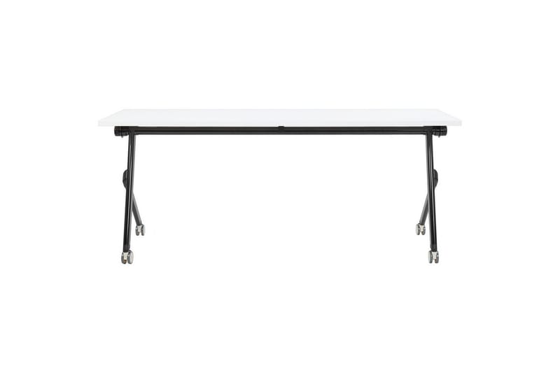 Hopfällbart skrivbord Bendi Vit/Svart, 180x60x75 cm - Vit/Svart, 180x60x75 cm - Möbler - Bord & matgrupp - Kontorsbord - Skrivbord