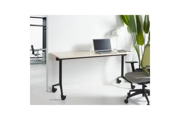 Hopfällbart skrivbord Cavi Ljus trä/svart, 160x60x75 cm - Ljus trä/svart, 160x60x75 cm - Möbler - Bord & matgrupp - Kontorsbord - Skrivbord