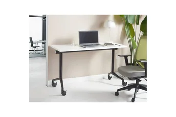 Hopfällbart skrivbord Cavi Vit/Svart, 120x60x75 cm - Vit/Svart, 120x60x75 cm - Möbler - Bord & matgrupp - Kontorsbord - Skrivbord