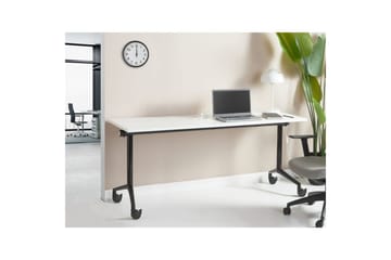 Hopfällbart skrivbord Cavi Vit/Svart, 180x60x75 cm - Vit/Svart, 180x60x75 cm - Möbler - Bord & matgrupp - Kontorsbord - Skrivbord