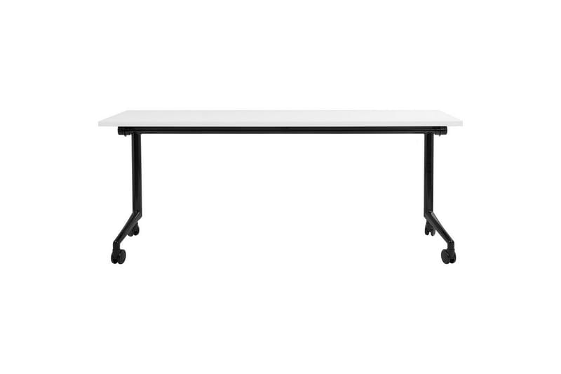 Hopfällbart skrivbord Cavi Vit/Svart, 180x60x75 cm - Vit/Svart, 180x60x75 cm - Möbler - Bord & matgrupp - Kontorsbord - Skrivbord