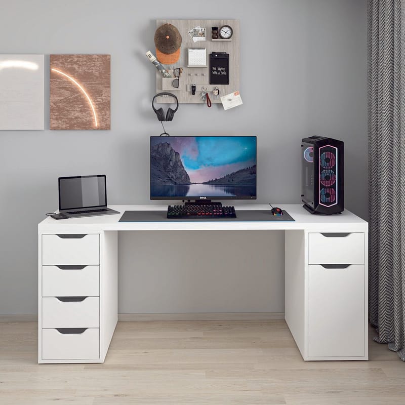 Horace Skrivbord 180x75x60 cm - Vit - Möbler - Bord & matgrupp - Kontorsbord - Skrivbord