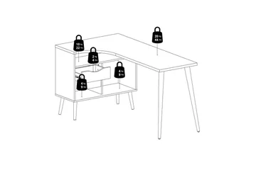 Hostafranc Skrivbord 81x145,1 cm - Natur - Möbler - Bord & matgrupp - Kontorsbord - Skrivbord