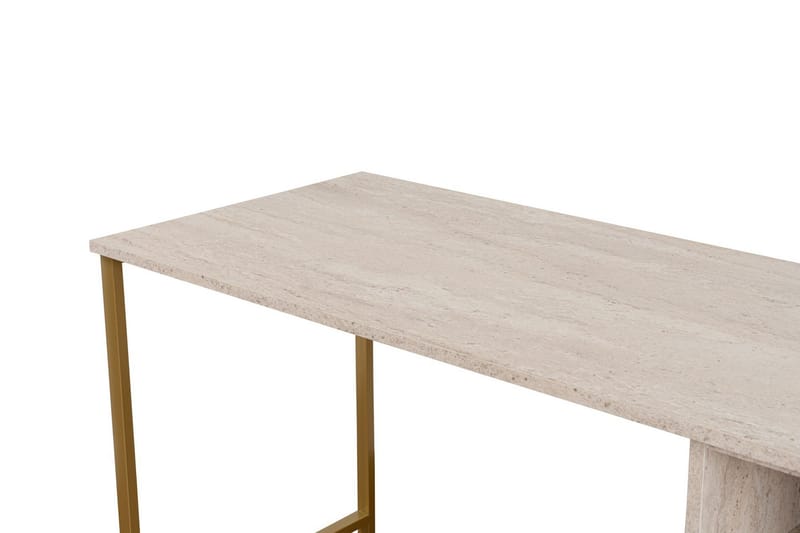 Hu Skrivbord 60x240 cm - Beige/Guld - Möbler - Bord & matgrupp - Kontorsbord - Skrivbord