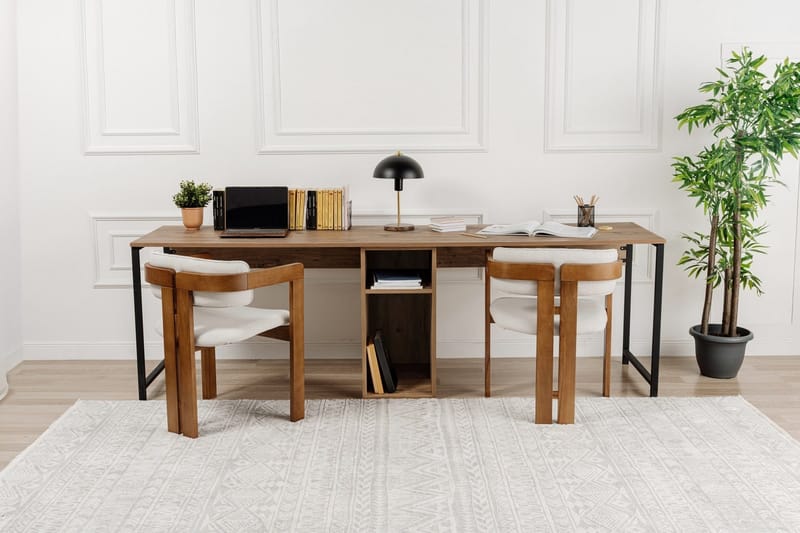 Hu Skrivbord 60x240 cm - Brun/Svart - Möbler - Bord & matgrupp - Kontorsbord - Skrivbord
