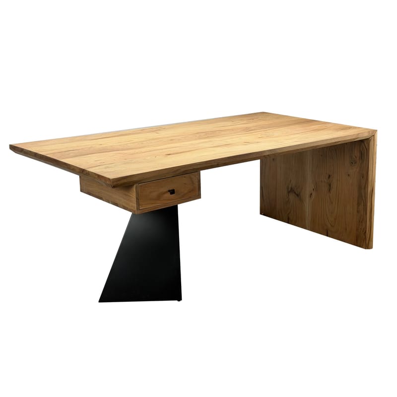 Ivoena Skrivbord 180 cm - Naturfärgad akacia/svart - Möbler - Bord & matgrupp - Kontorsbord - Skrivbord