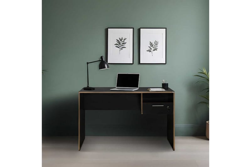 Jenifer Skrivbord 60x120 cm - Mediumfärgat trä/Antracit - Möbler - Bord & matgrupp - Kontorsbord - Skrivbord
