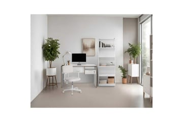 Jenifer Skrivbord 60x120 cm - Mediumfärgat trä/Vit - Möbler - Bord & matgrupp - Kontorsbord - Skrivbord