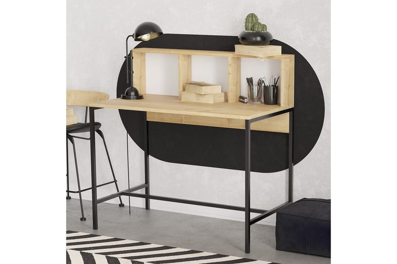 Jovra Skrivbord 60x100 cm - Ek/Svart - Möbler - Bord & matgrupp - Kontorsbord - Skrivbord