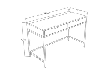Loryn Skrivbord 120 cm med Förvaring och Lådor i Målat Trä - Grön - Möbler - Bord & matgrupp - Kontorsbord - Skrivbord