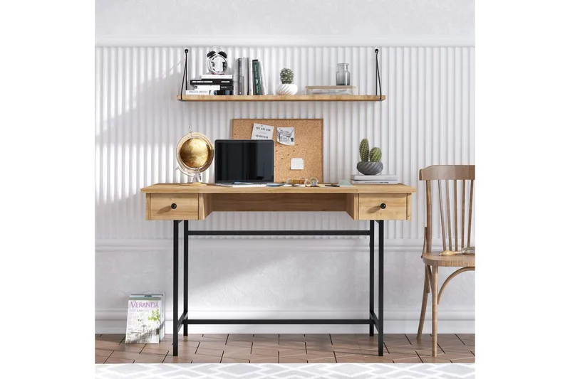 Mirric Skrivbord 60x120 cm - Ek/Svart - Möbler - Bord & matgrupp - Kontorsbord - Skrivbord