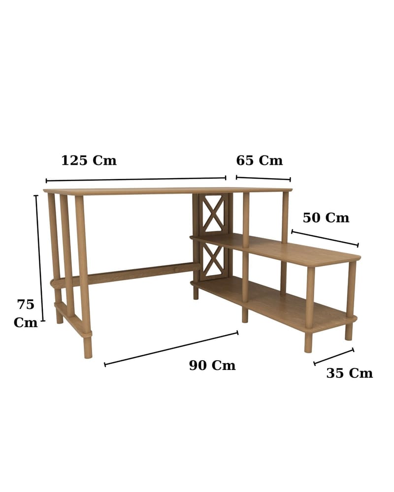 Morina Skrivbord 125 cm - Ek - Möbler - Bord & matgrupp - Kontorsbord - Skrivbord