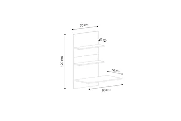Neyric Skrivbord 50x90 cm - Ek/Svart - Möbler - Bord & matgrupp - Kontorsbord - Skrivbord