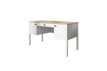 Omryn Skrivbord 60x132 cm - Natur/Vit - Möbler - Bord & matgrupp - Kontorsbord - Skrivbord