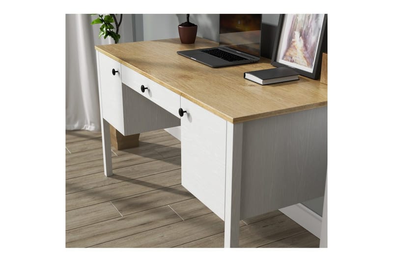 Omryn Skrivbord 60x132 cm - Natur/Vit - Möbler - Bord & matgrupp - Kontorsbord - Skrivbord