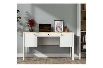 Omryn Skrivbord 60x132 cm - Natur/Vit - Möbler - Bord & matgrupp - Kontorsbord - Skrivbord