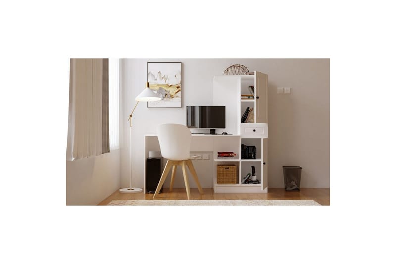 Salor Skrivbord 40x120 cm - Vit - Möbler - Bord & matgrupp - Kontorsbord - Skrivbord