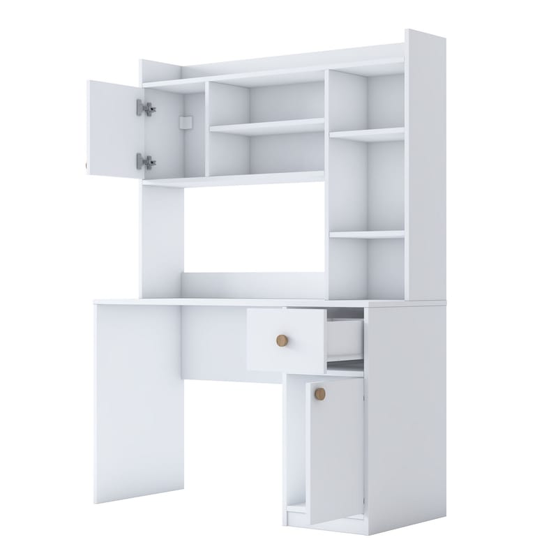 Sarnor Skrivbord 120x166x50 cm - Vit - Möbler - Bord & matgrupp - Kontorsbord - Skrivbord