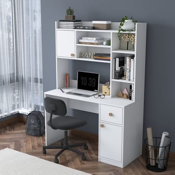 Sarnor Skrivbord 120x166x50 cm - Vit - Möbler - Bord & matgrupp - Kontorsbord - Skrivbord