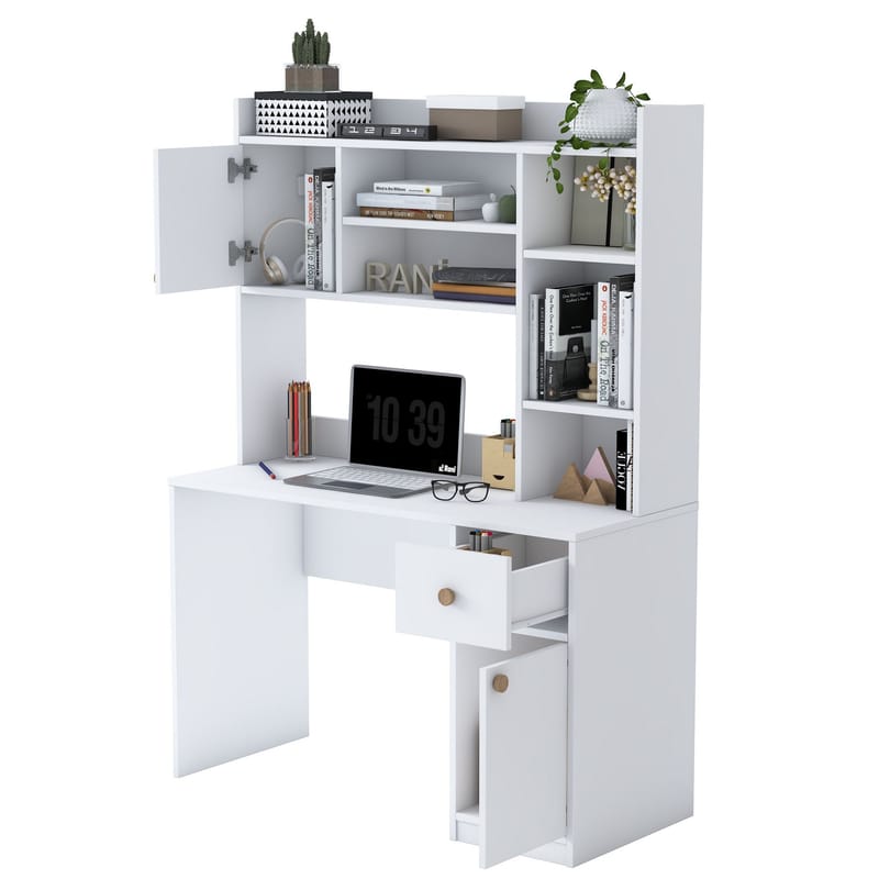 Sarnor Skrivbord 120x166x50 cm - Vit - Möbler - Bord & matgrupp - Kontorsbord - Skrivbord