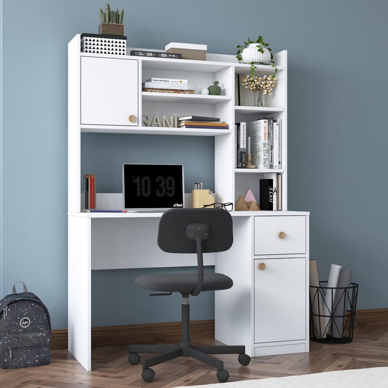 Sarnor Skrivbord 120x166x50 cm - Vit - Möbler - Bord & matgrupp - Kontorsbord - Skrivbord