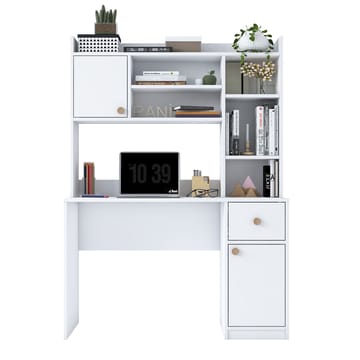 Sarnor Skrivbord 120x166x50 cm - Vit - Möbler - Bord & matgrupp - Kontorsbord - Skrivbord