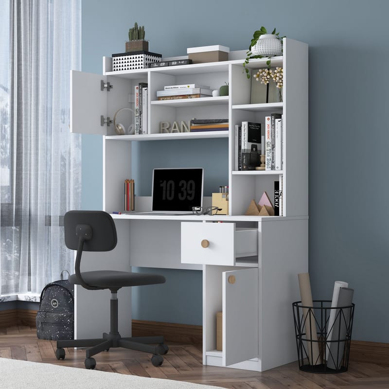 Sarnor Skrivbord 120x166x50 cm - Vit - Möbler - Bord & matgrupp - Kontorsbord - Skrivbord