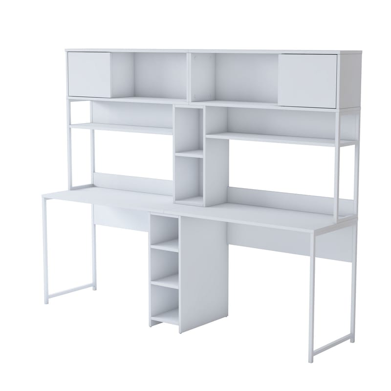 Sarnor Skrivbord 210x170,5x50 cm - Vit - Möbler - Bord & matgrupp - Kontorsbord - Skrivbord
