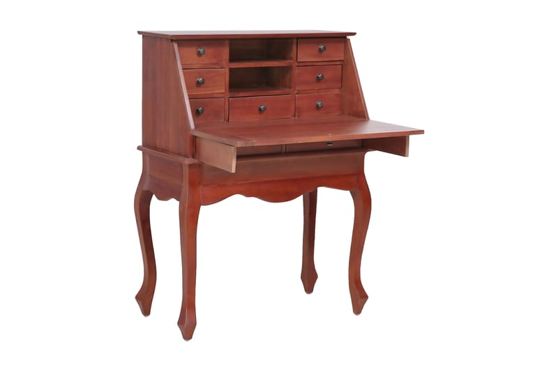 Sekretär brun 78x42x103 cm massivt mahognyträ - Brun - Sekretär - Skrivbord