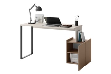 Sigmana Skrivbord 125x55 cm - Ljusgrå/Brun - Möbler - Bord & matgrupp - Kontorsbord - Skrivbord