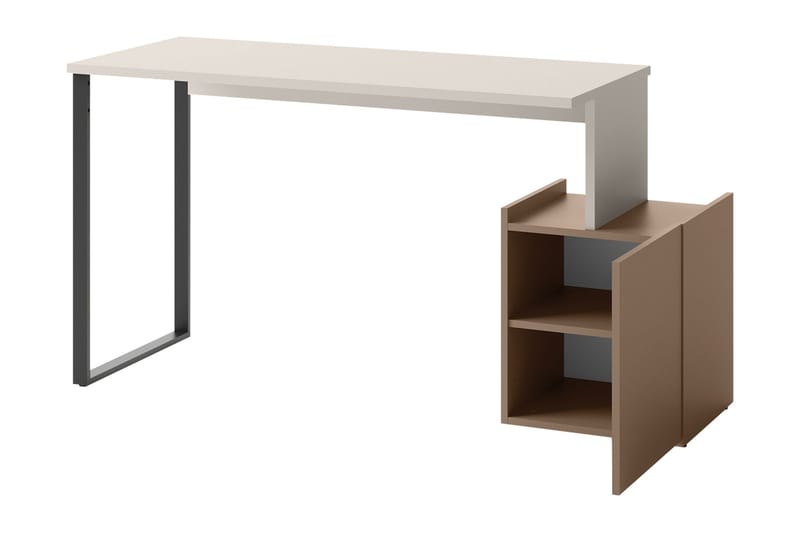 Sigmana Skrivbord 125x55 cm - Ljusgrå/Brun - Möbler - Bord & matgrupp - Kontorsbord - Skrivbord