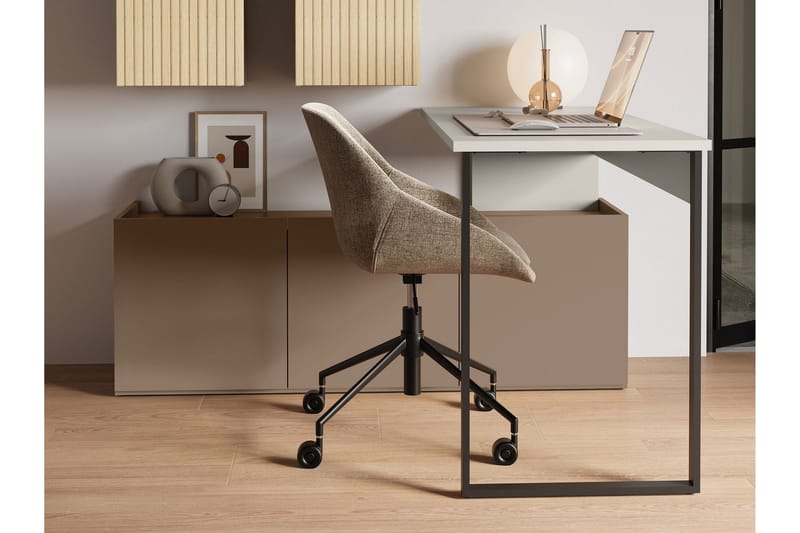 Sigmana Skrivbord 260x55 cm - Ljusgrå/Brun - Möbler - Bord & matgrupp - Kontorsbord - Skrivbord