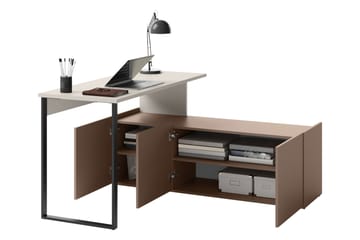 Sigmana Skrivbord 260x55 cm - Ljusgrå/Brun - Möbler - Bord & matgrupp - Kontorsbord - Skrivbord