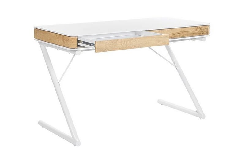 Skrivbord 120 x 60 cm vit FONTANA - Vit - Skrivbord - Datorbord