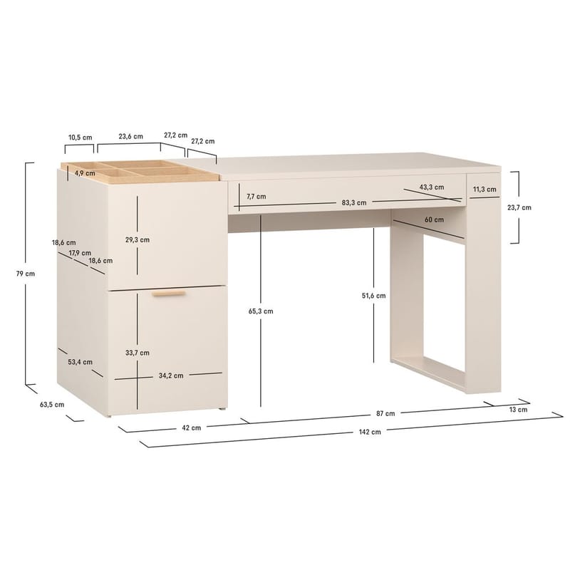 Skrivbord 4 You Fresh 140 cm - Ek - Möbler - Bord & matgrupp - Kontorsbord - Skrivbord