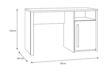Ahmetbay Skrivbord 120 cm - Grå/Brun - Möbler - Bord & matgrupp - Kontorsbord - Skrivbord