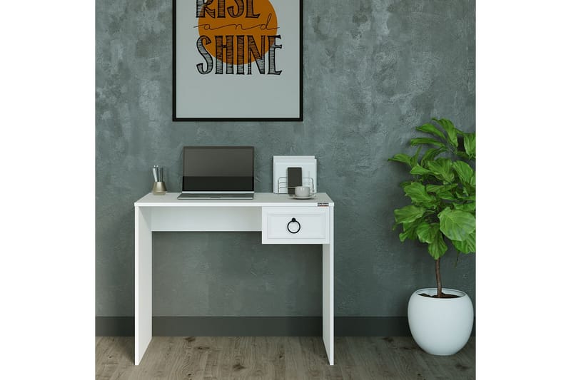 Skrivbord Ajra 90x51 cm Vit - Hanah Home - Möbler - Bord & matgrupp - Kontorsbord - Skrivbord