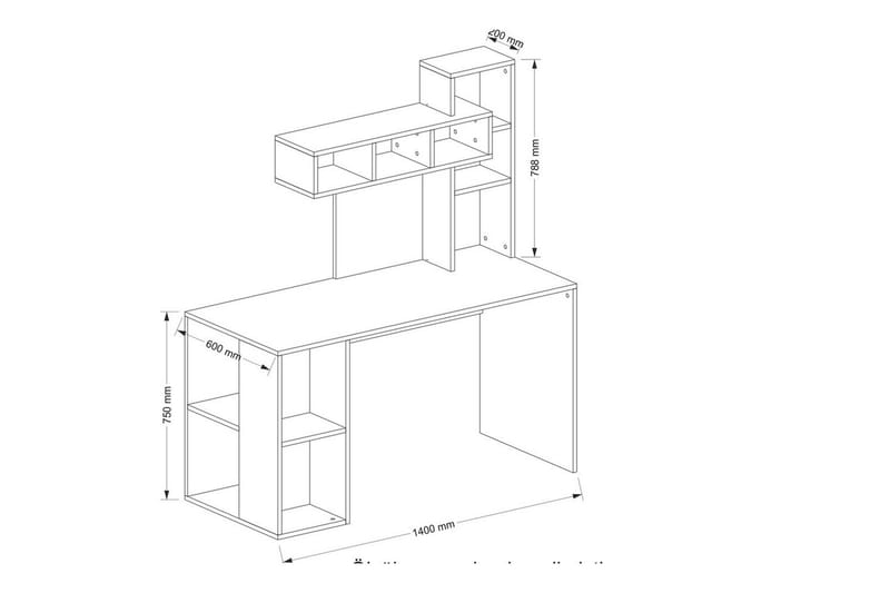 Skrivbord Alera - Guld/Vit - Möbler - Bord & matgrupp - Kontorsbord - Skrivbord
