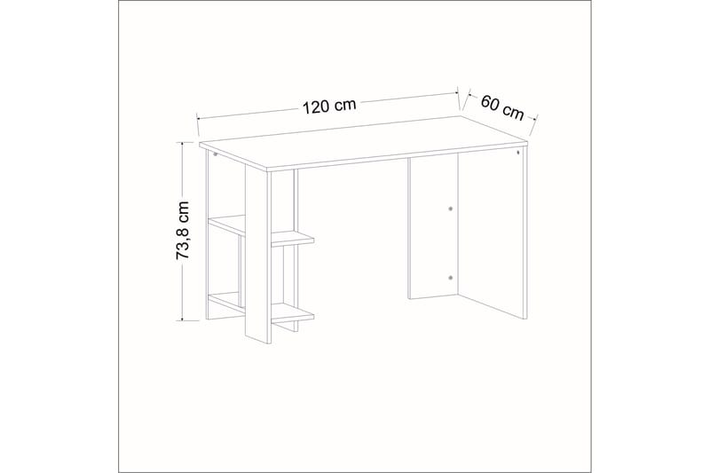 Skrivbord Alyasmin 120x60 cm Blå - Hanah Home - Skrivbord - Datorbord