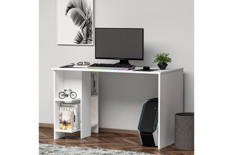 Skrivbord Alyasmin 120x60 cm Vit - Hanah Home - Skrivbord - Datorbord