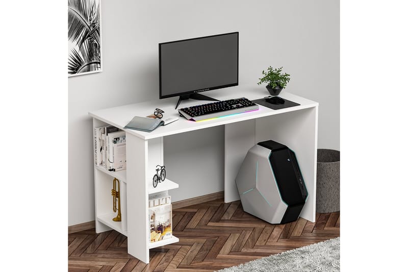 Skrivbord Alyasmin 120x60 cm Vit - Hanah Home - Skrivbord - Datorbord