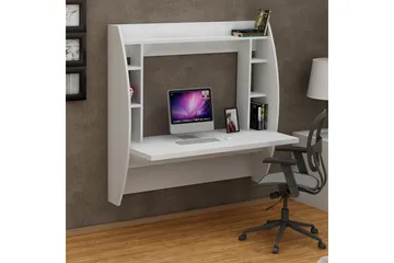 Ambalaj Väggskrivbord 120 cm med Förvaring Hyllor - Vit - Möbler - Bord & matgrupp - Kontorsbord - Skrivbord