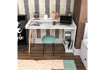 Andifli Skrivbord 59x88,3x121,8 cm med förvaring - Vit - Möbler - Bord & matgrupp - Kontorsbord - Skrivbord