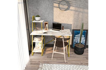 Andifli Skrivbord 60x120x120 cm med förvaring - Vit - Möbler - Bord & matgrupp - Kontorsbord - Skrivbord